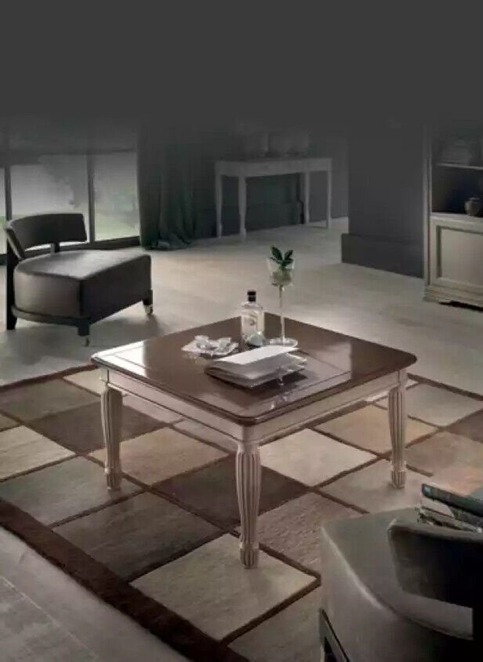 JVmoebel Couchtisch Couchtisch Wohnzimmer Braun Luxus Couchtische Design Holztische (1-St., 1x nur Couchtisch), Made in Italy