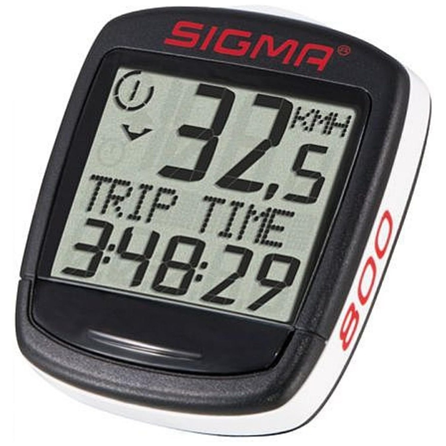 SIGMA SPORT Fahrradcomputer Fahrradcomputer BC-800 Fahrradtacho Rad-Computer, Rad Fahrrad Tacho LCD Display 8 Funktionen Kabelgebunden Universal
