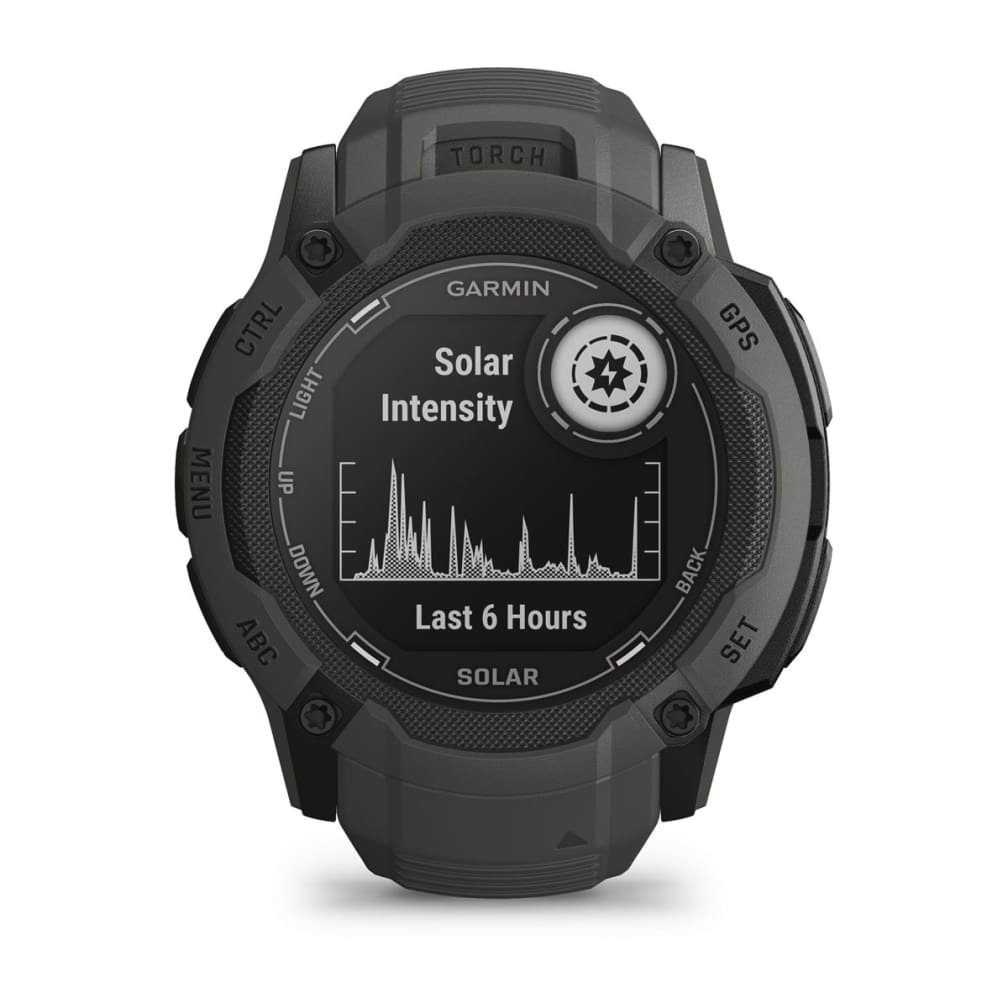 | Zoll, (2,8 2X grau Instinct Solar cm/1,1 Proprietär) Garmin Smartwatch Grau