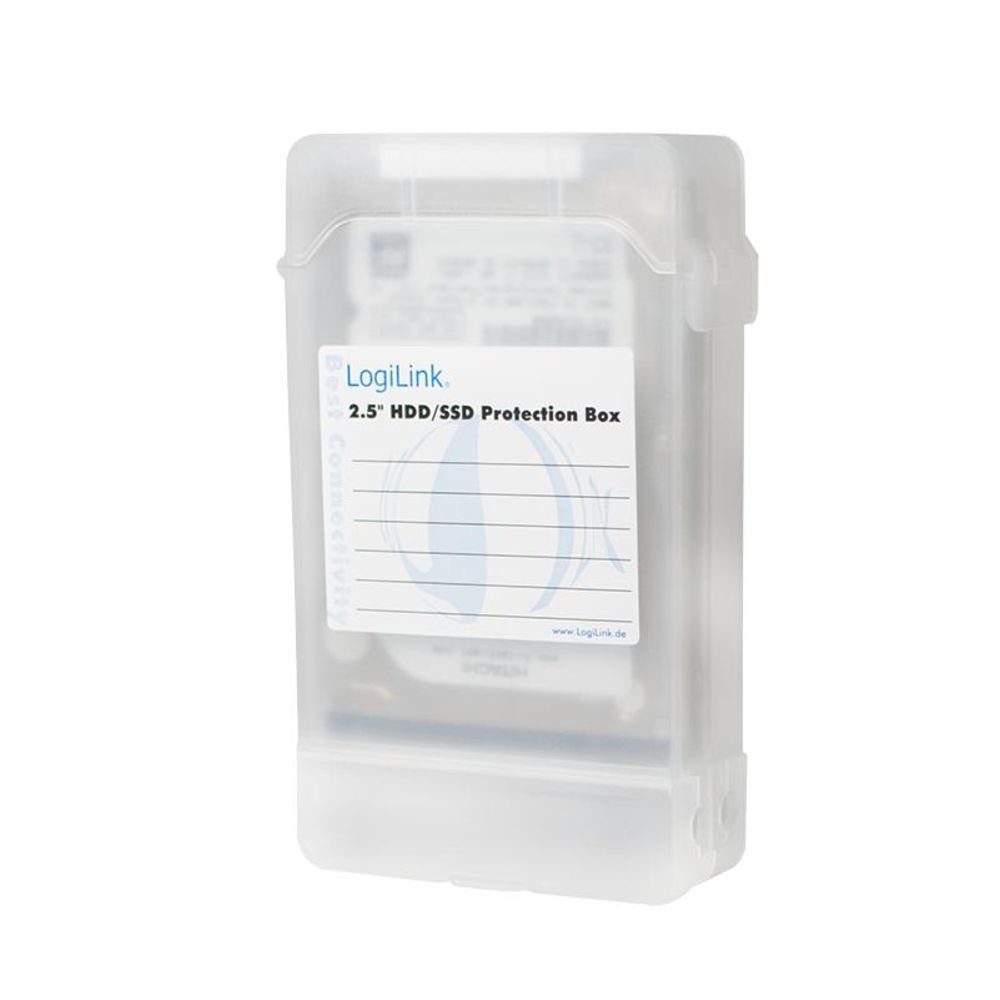 LogiLink Festplattenhülle Schutz-Box für 2x 2,5" HDDs weiß