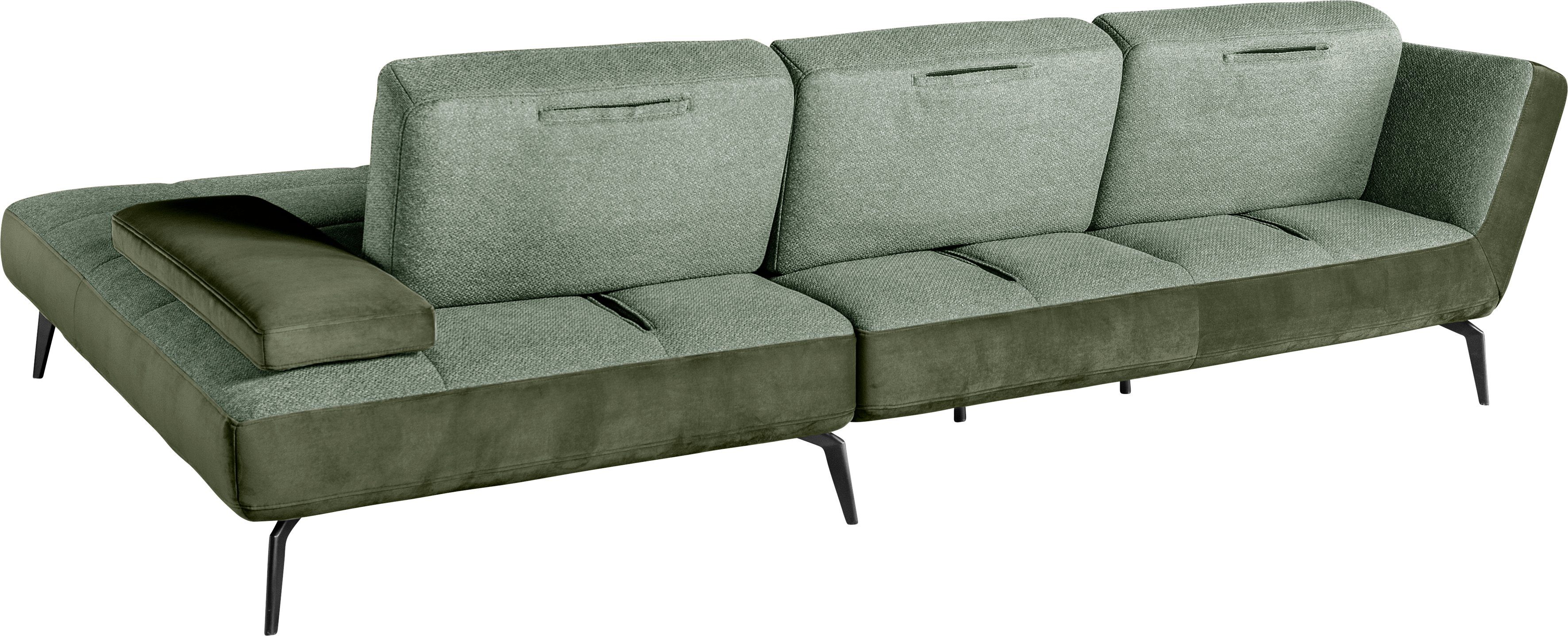 by set 4300, inklusive Musterring Nierenkissen one olive206/olive77 Sitztiefenverstellung Ecksofa SO und