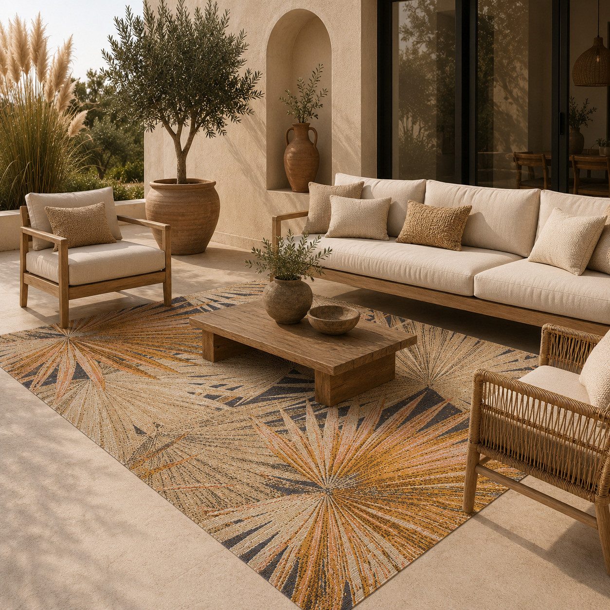 Pergamon Outdoorteppich In- & Outdoor Teppich Malibu, Rechteckig, Höhe: 4 mm