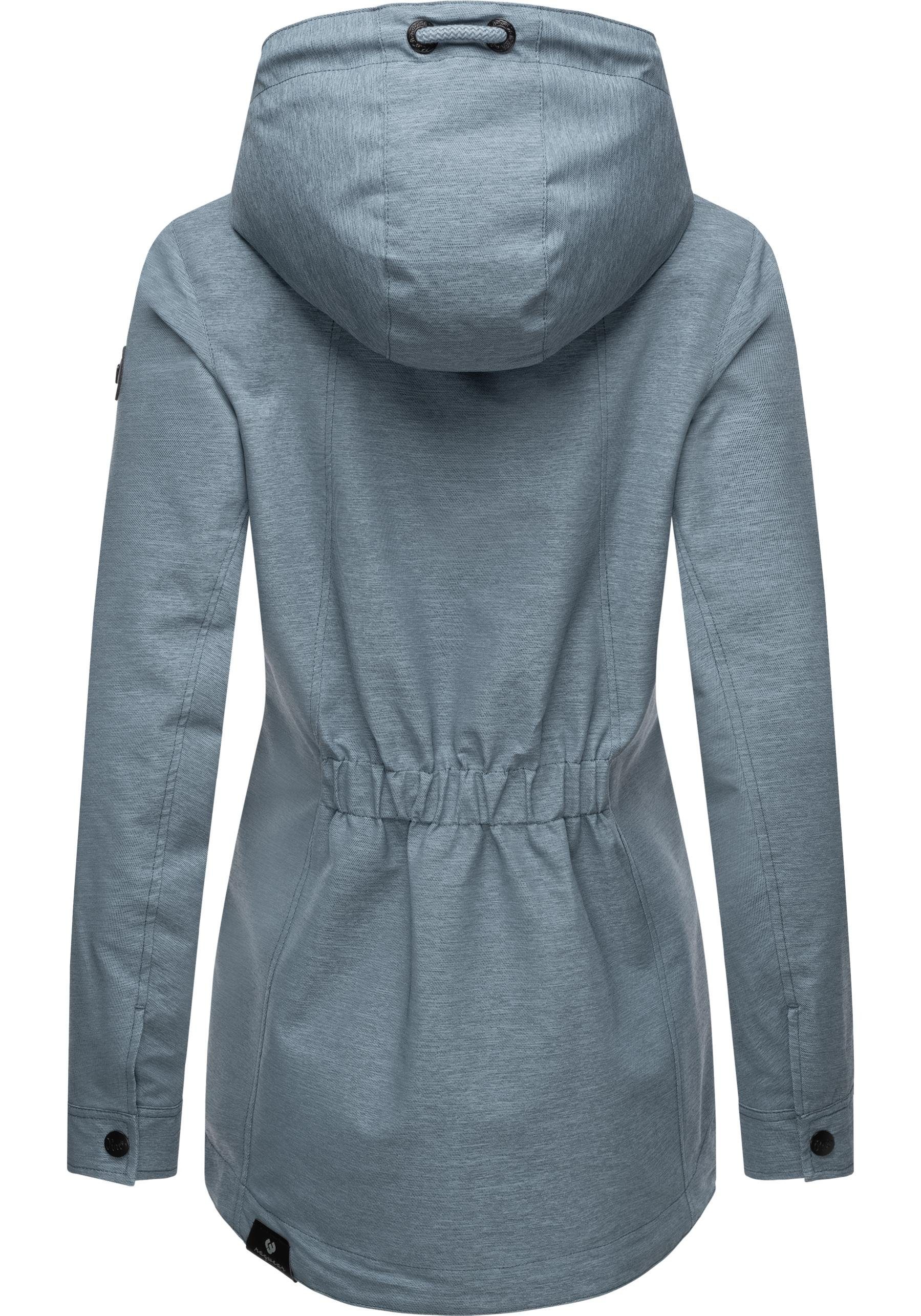 Ragwear Outdoorjacke Zuzka stylische Übergangsjacke mit großer Kapuze