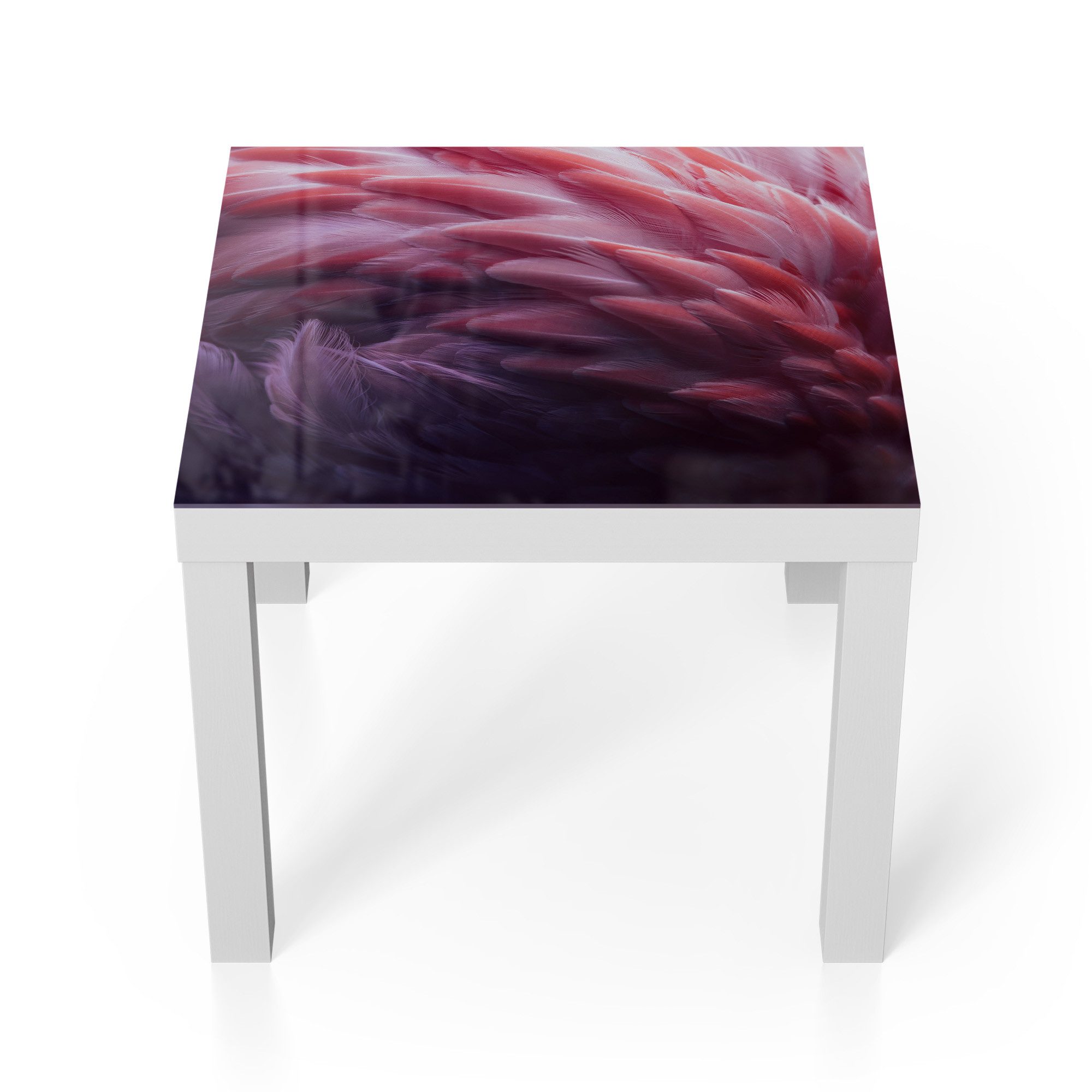 DEQORI Couchtisch 'Rosarote Pracht', Glas Beistelltisch Glastisch modern
