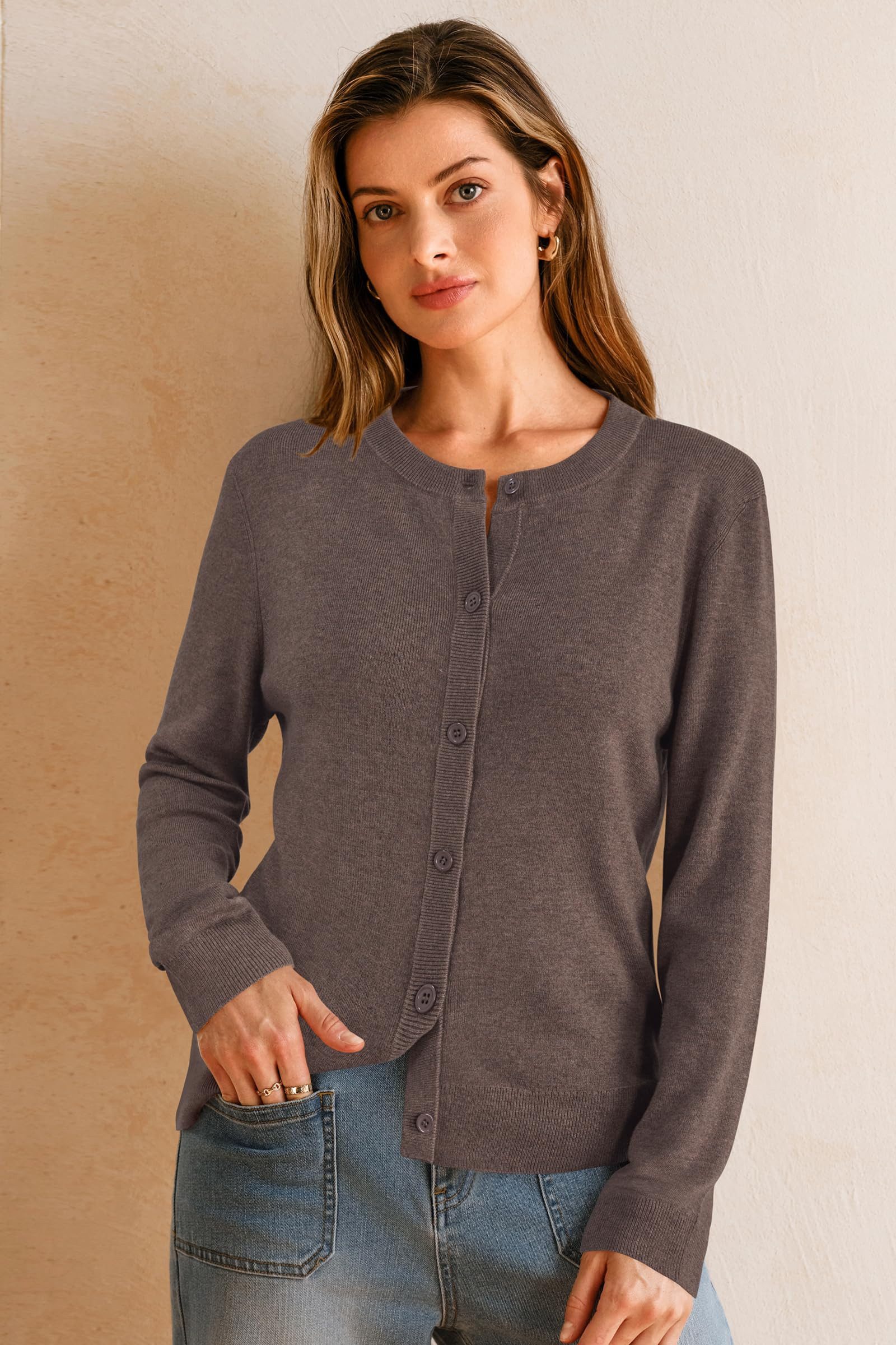 Strickjacke Damen Cardigan-Pullover Lässige Strickjacken