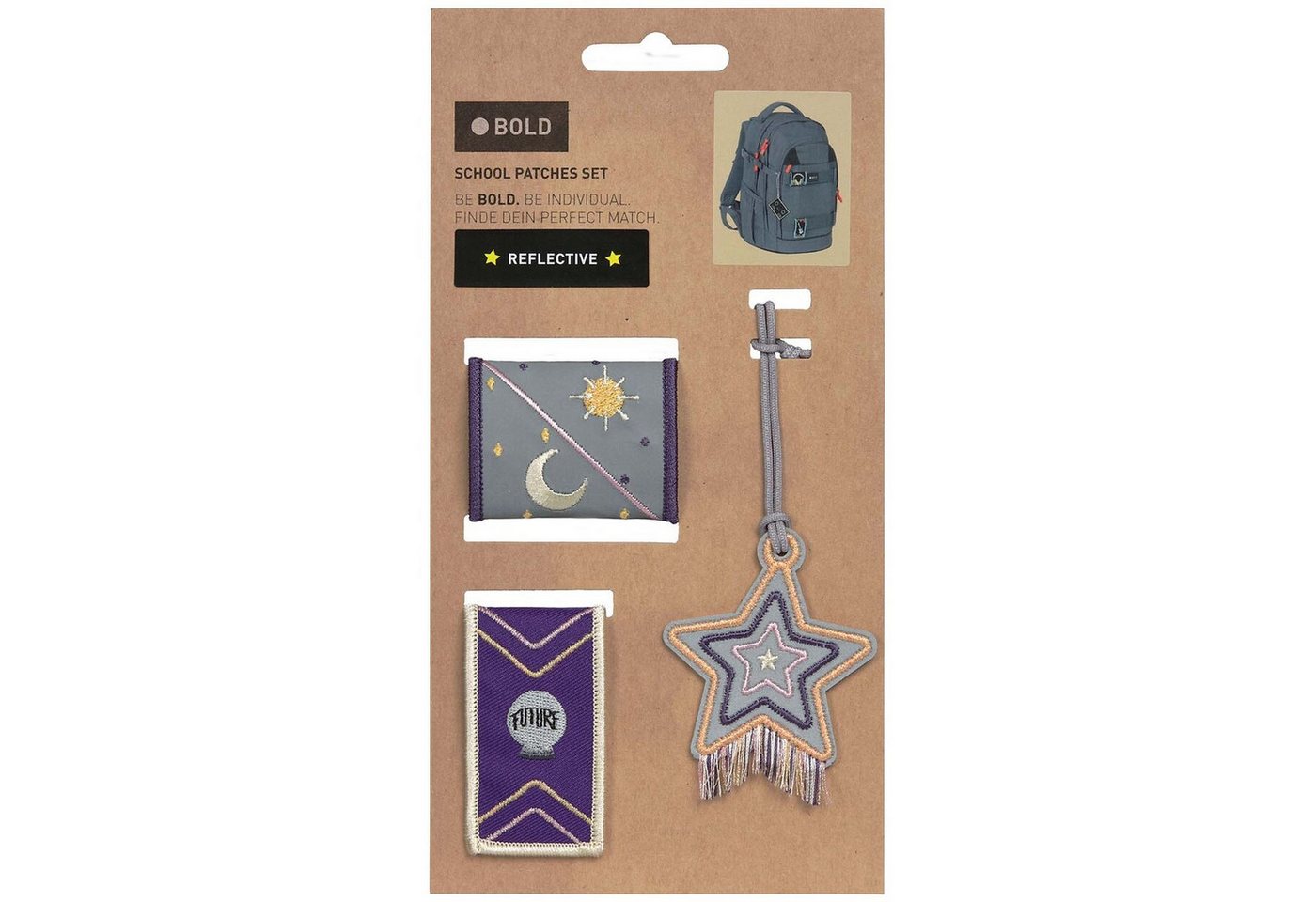 Thumbnail - BOLD Aufkleber Bold Match School Patches Set Universe purple