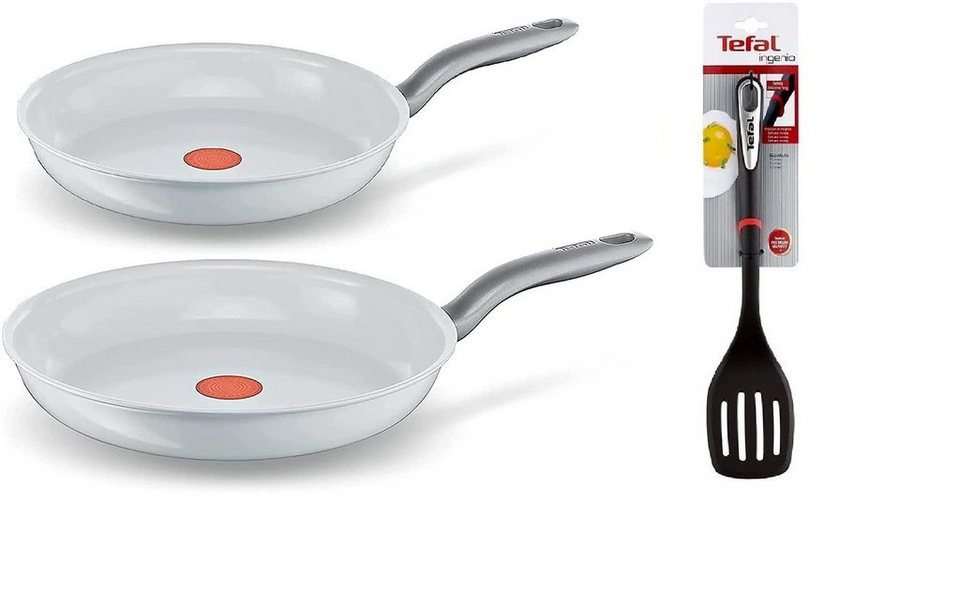 Tefal Bratpfanne Ceramic Control, Tefal Bratpfanne »Ceramic Control«,  Keramik (Keramikversiegelt für krosses Braten, Backofengeeignet bis 175 °C,  ohne Antihaft, Induktionsherd geeignet, hitzebeständiger Thermo Griff,  Widerstandsfähigkeit gegen Kratzer