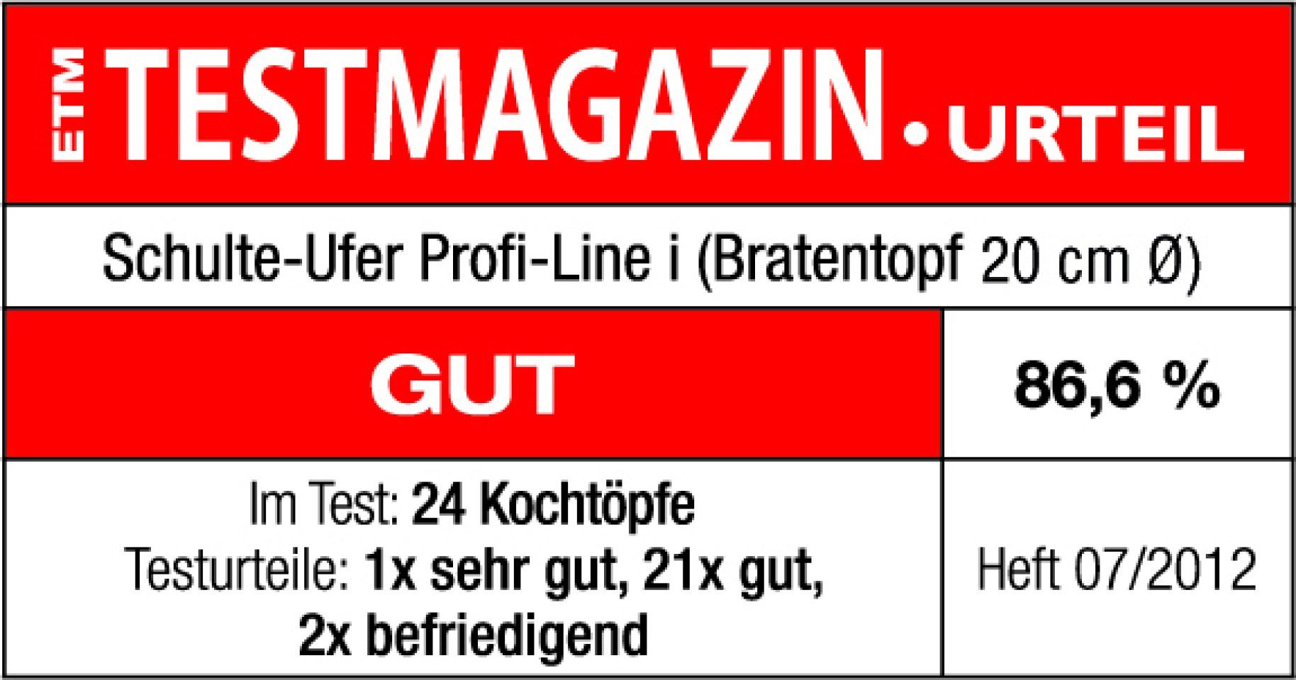 SCHULTE-UFER Bratentopf x Profi-Line 1 Ø x i, (Set, cm Profi-Line Deckel), i 1 2-tlg., 20 Topf