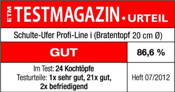 SCHULTE-UFER Bratentopf Profi-Line i, Profi-Line i (Set, 2-tlg., 1 x Topf, 1 x Deckel), Ø 20 cm