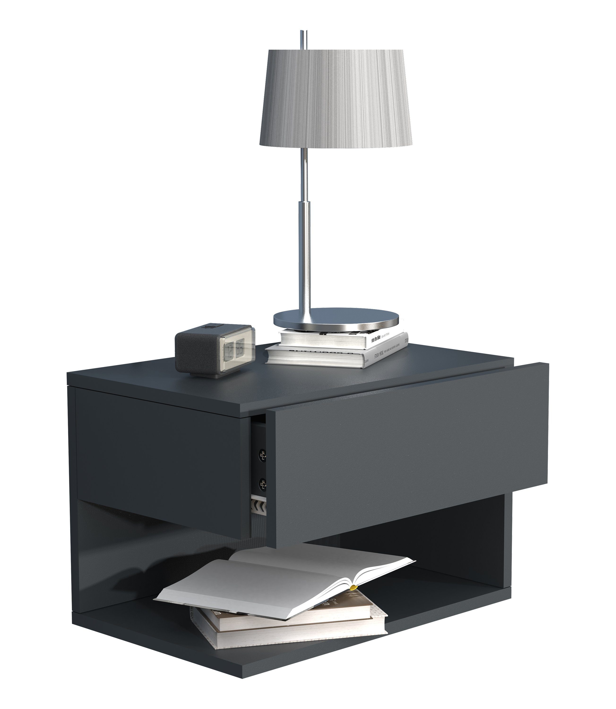 VCM Nachttisch Wandschublade Wand Hänge Nachttisch Usal XL 45cm günstig online kaufen