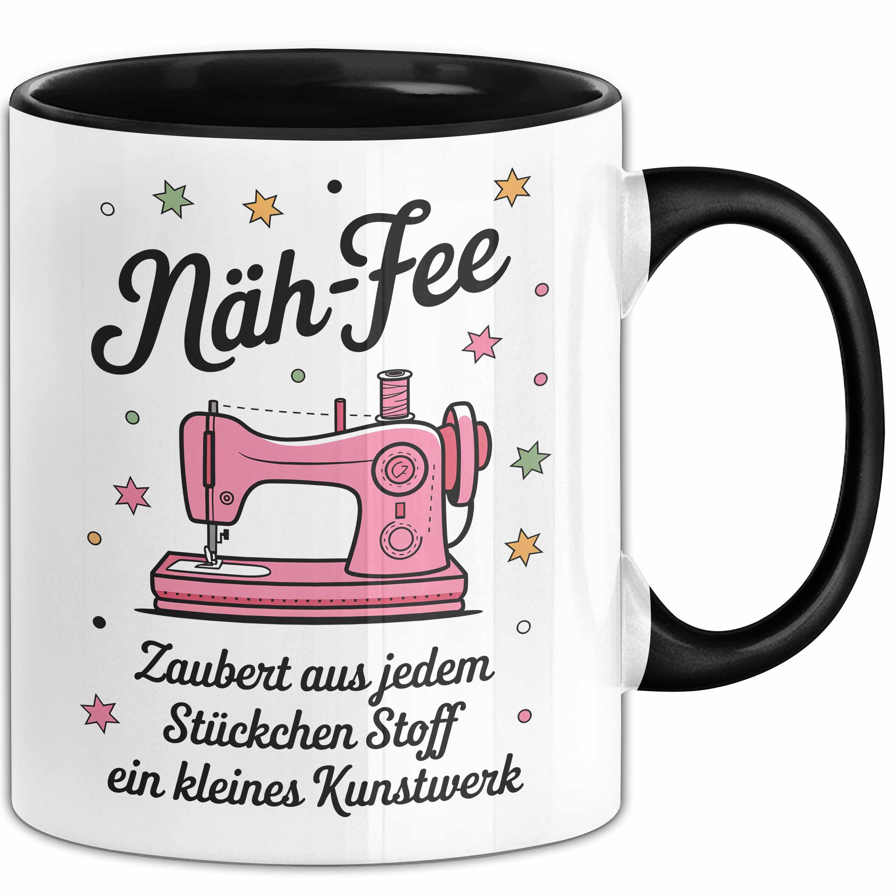 Trendation Tasse Naehen Tasse Geschenk Naeh Fee Zaubert Aus Stoff Kunstwerk Geschenkide, Keramik