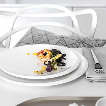 Villeroy & Boch Speiseteller NewMoon Gourmetteller, Ø 32 cm, weiß, (1 St)