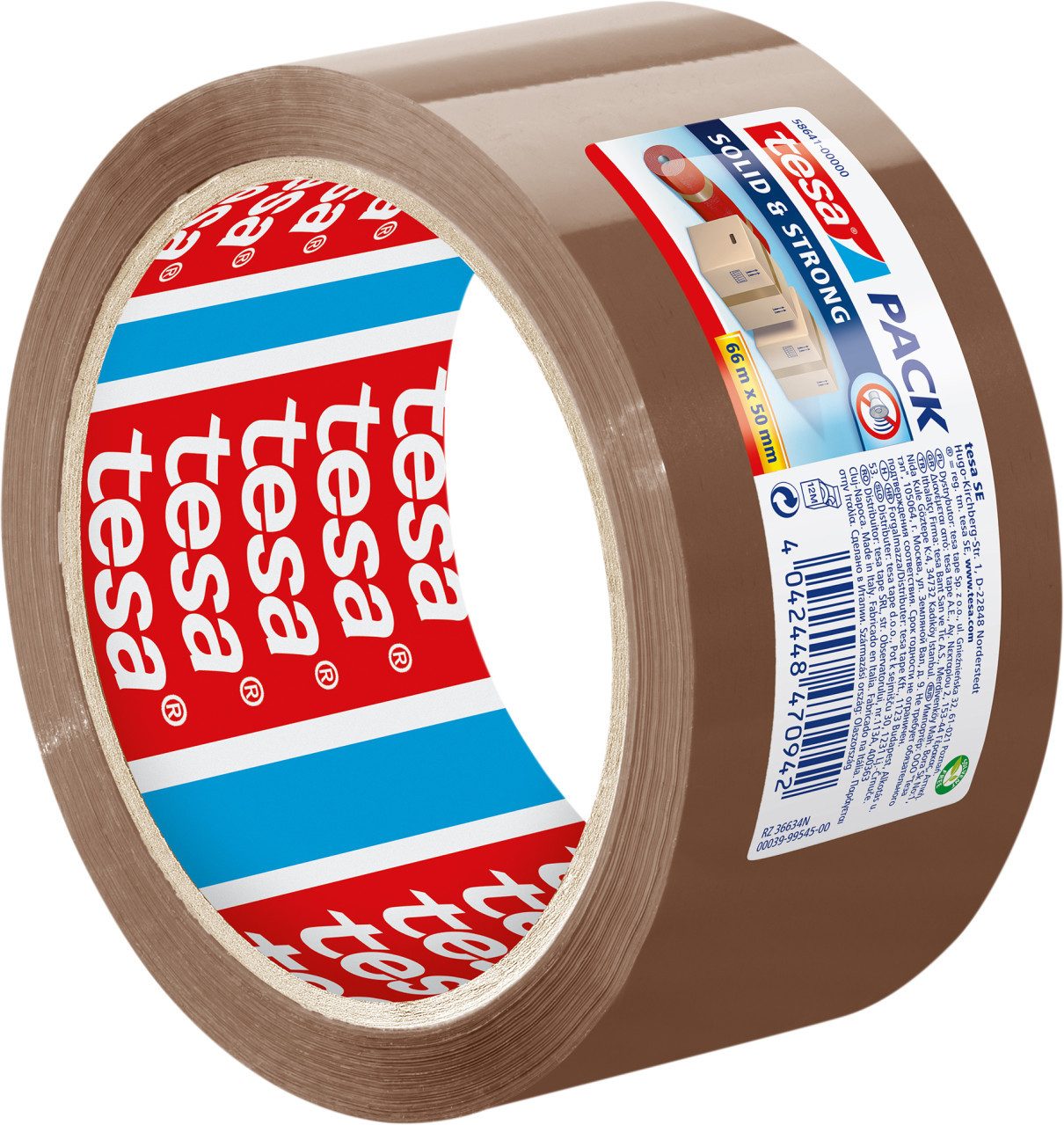 tesa Klebeband tesa Pack Solid & Strong 66 m x 50 mm, braun
