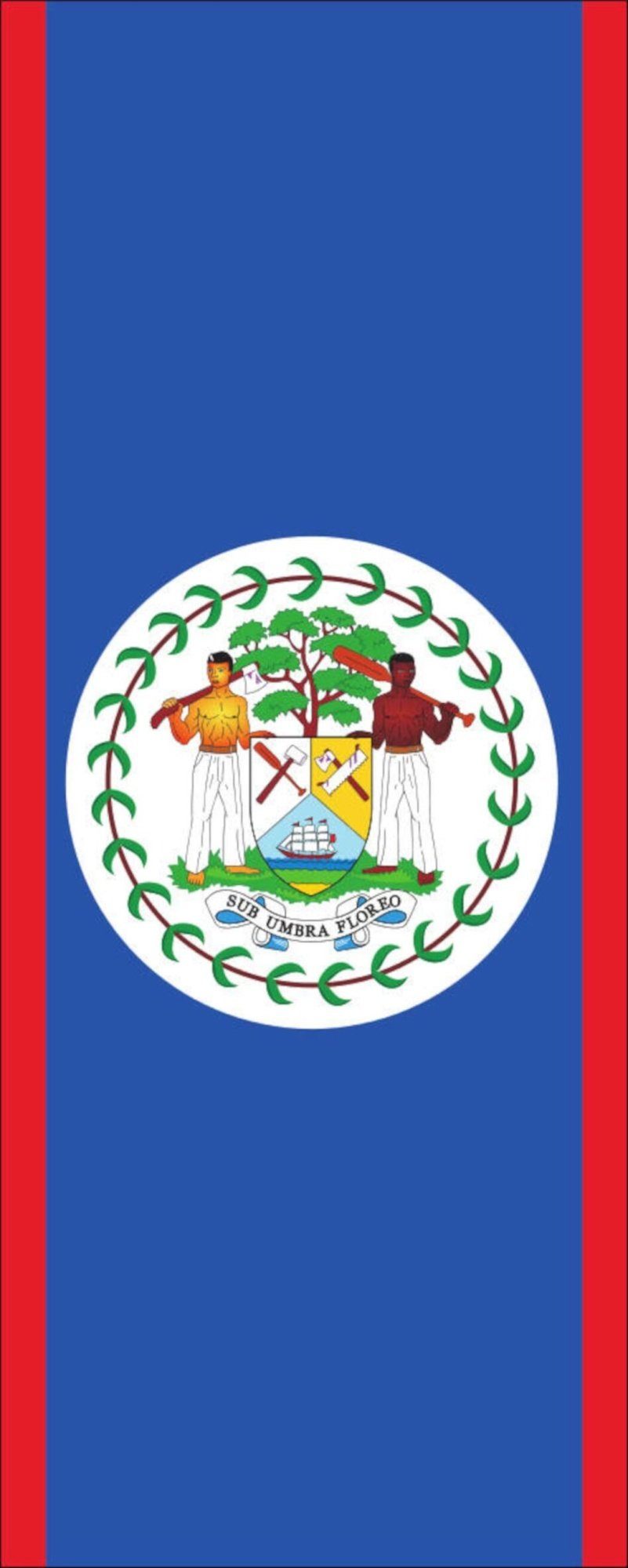 flaggenmeer Flagge Flagge Belize 110 g/m² Hochformat