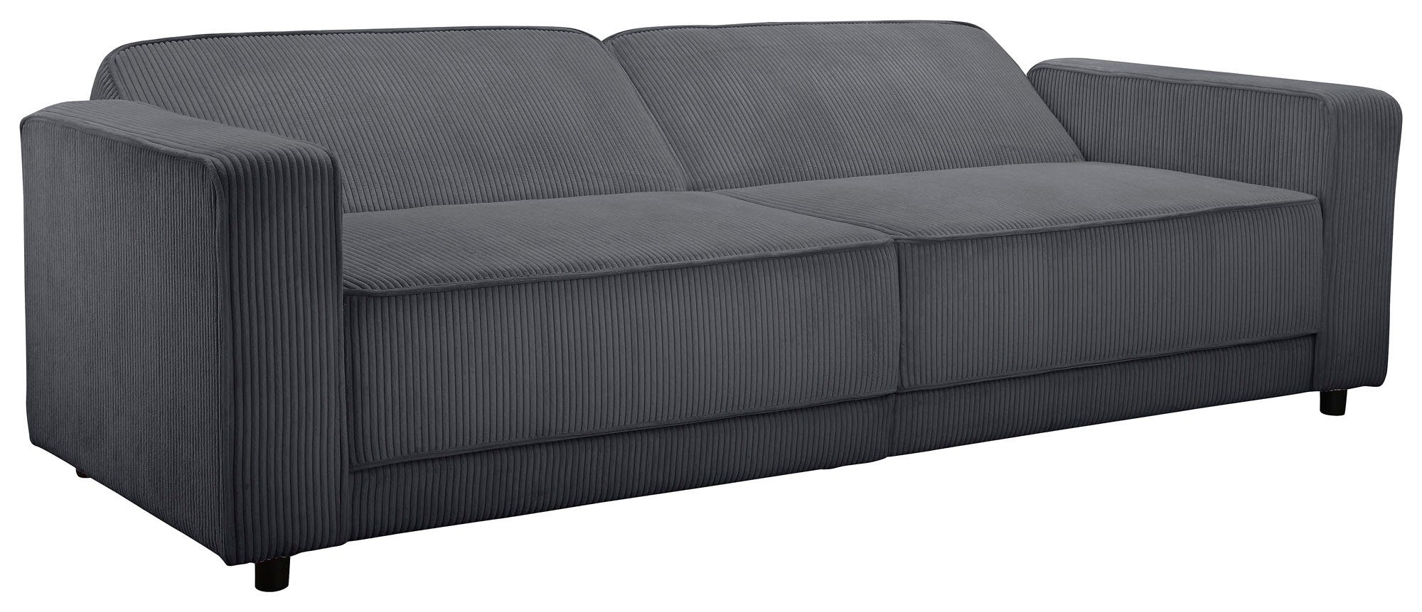 Dorel Home 3-Sitzer ALLIE Schlafsofa 225 cm, Bett-Funktion (108/190cm), trendiger Cord o. pflegeleichter Velours – Bild 4 von 5