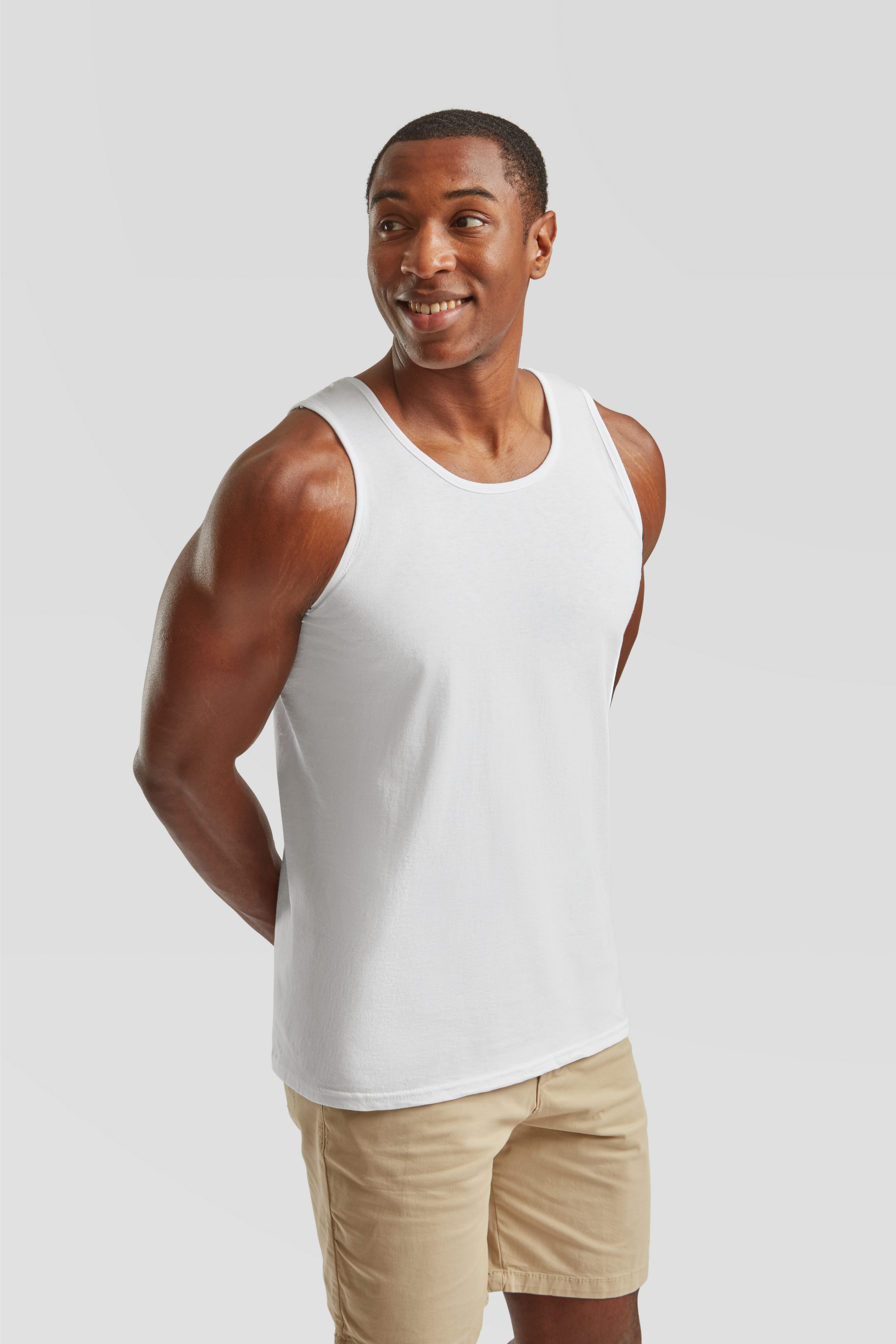 Fruit of the Loom Tanktop (Packung, 5-tlg) aus reiner Baumwolle, Rundhals – Bild 3 von 5