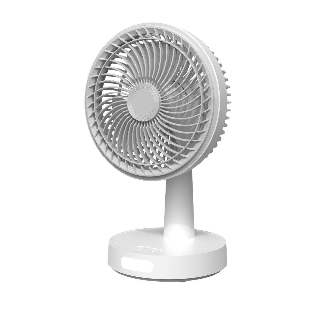 Platinet Tischventilator PRDF0536, 16 cm Durchmesser, Akku Ventilator mit LED Nachtlicht und Swing