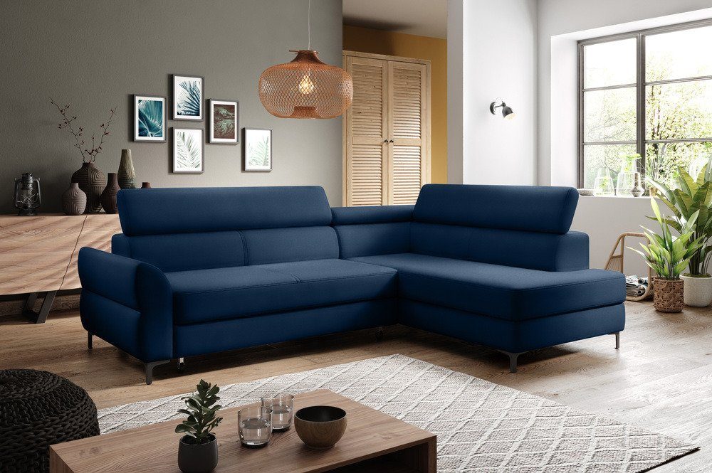 Stylefy Ecksofa Remondini, L-Form, Eckcouch, mane links oder rechts bestellbar, mit Bettfunktion und Bettkasten, Relaxfunktion, Modern Design