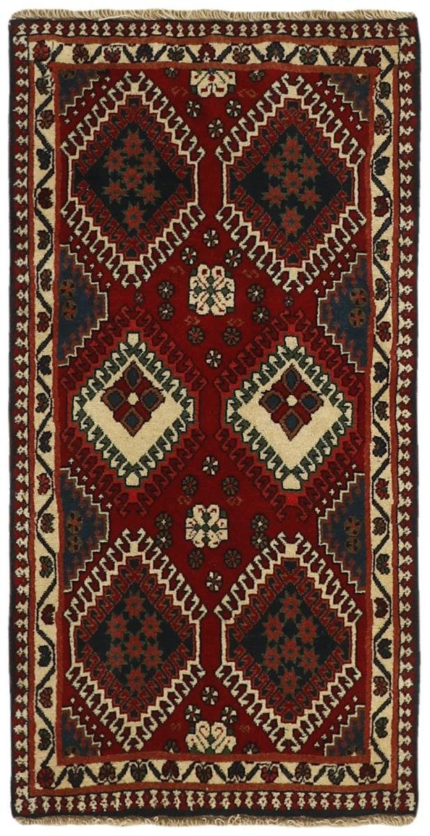 Orientteppich Yalameh 55x106 Handgeknüpfter Orientteppich / Perserteppich Läufer, Nain Trading, rechteckig, Höhe: 12 mm
