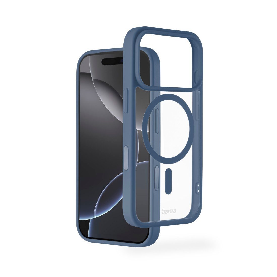 Hama Smartphone-Hülle Handyhülle für Apple iPhone 17 Pro, magnetisch, Apple MagSafe, Qi2, Wireless Charging, passgenaue Anti-Rutsch-Oberfläche, transparent