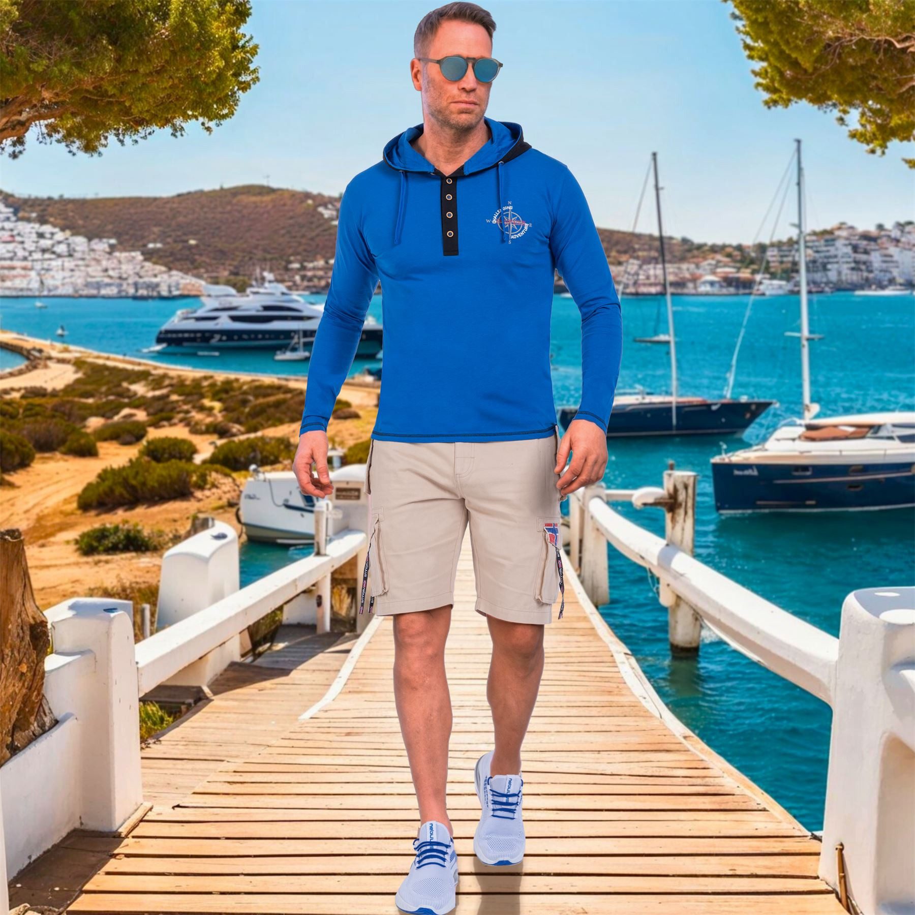 Nebulus Hoodie MADS, P1363 - Herren, kobaltblau, 3XL