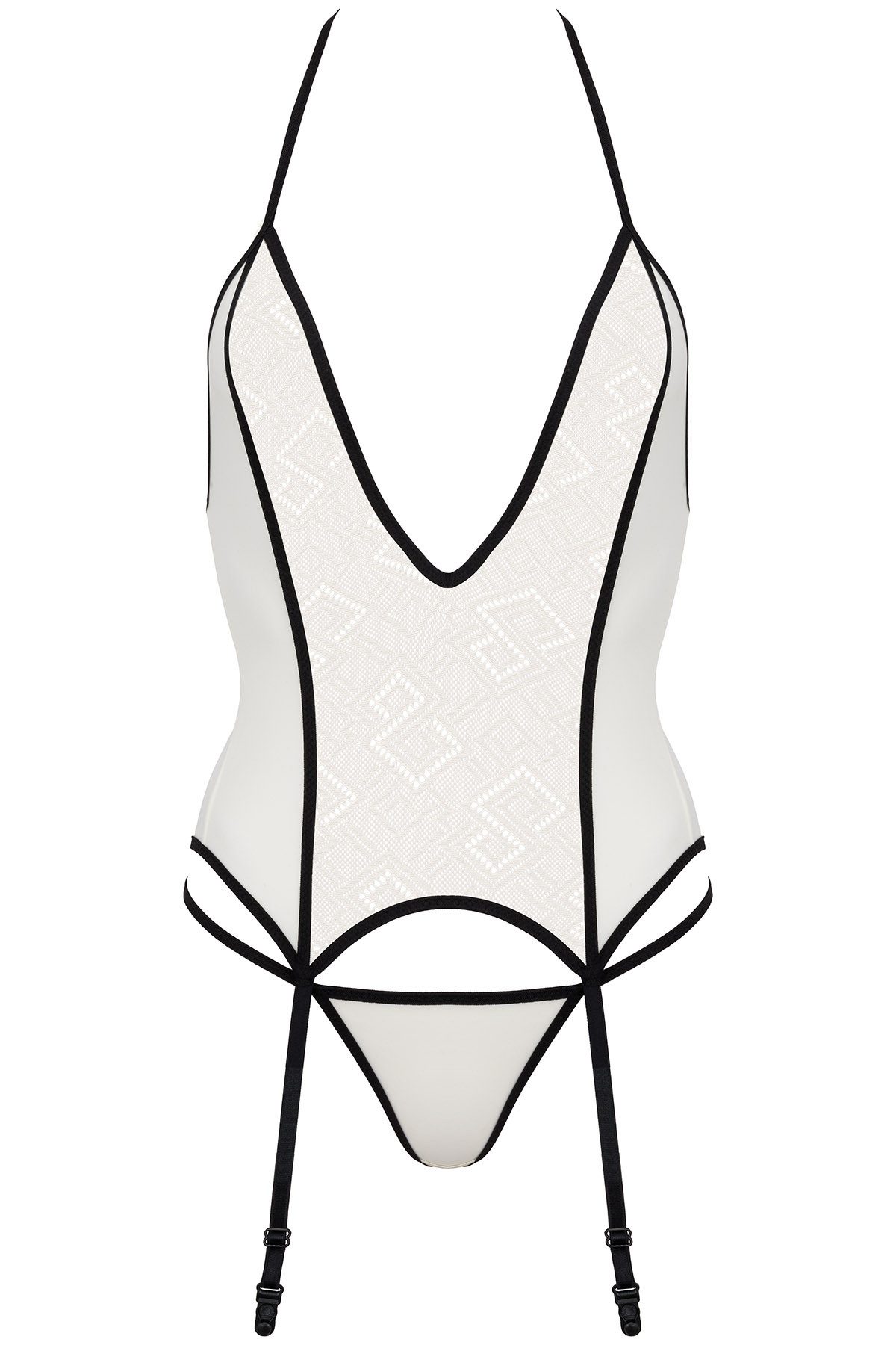 SpaLeXLine Corsage Corsage Mayennie beige-schwarz mit String (Set)