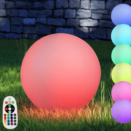 LED Gartenstrahler, Außenlampe Kugel Gartenleuchten mit Strom