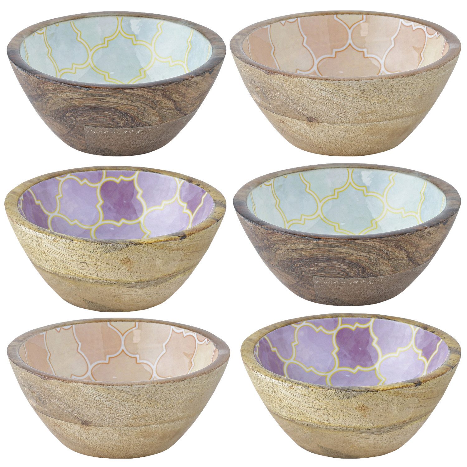 Marrakesch Orient & Mediterran Interior Snackschale 6er Set Schale Schmuckschale Schlüsselschale Kesse, (6-tlg), handgefertigt