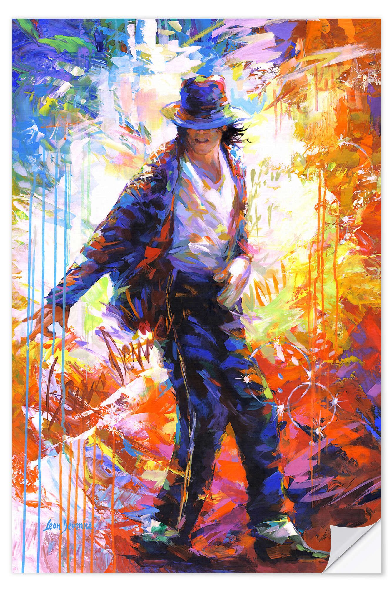 Posterlounge Wandbild Michael Jackson, modernes Porträt, Leon Devenice, erhältlich als Poster, Leinwandbild, Wandsticker oder Acrylglasbild
