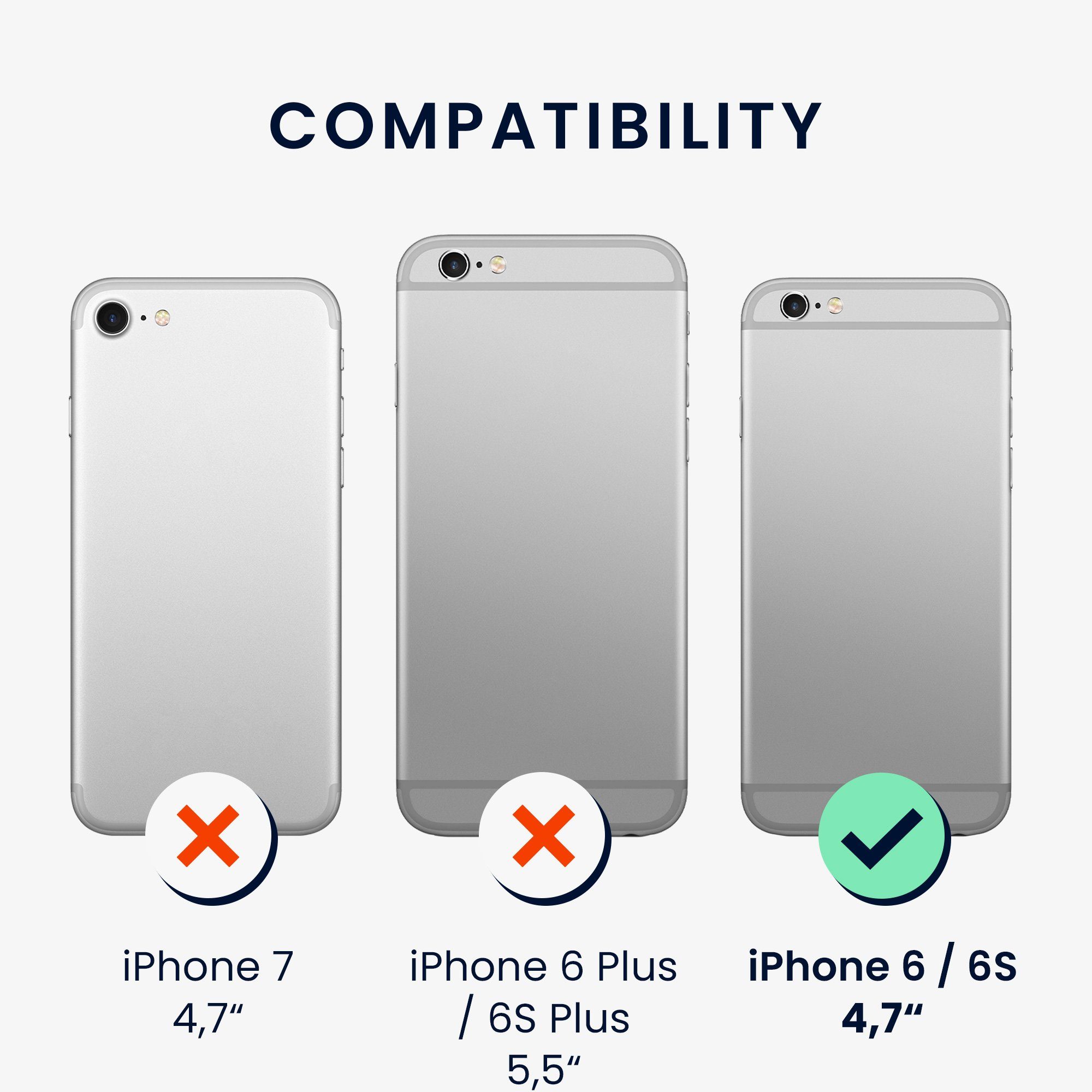 kwmobile Handyhülle Handyhülle für Apple iPhone 6 / 6S Hülle, Weiches Handy Silikon Case - Schutzhülle Cover
