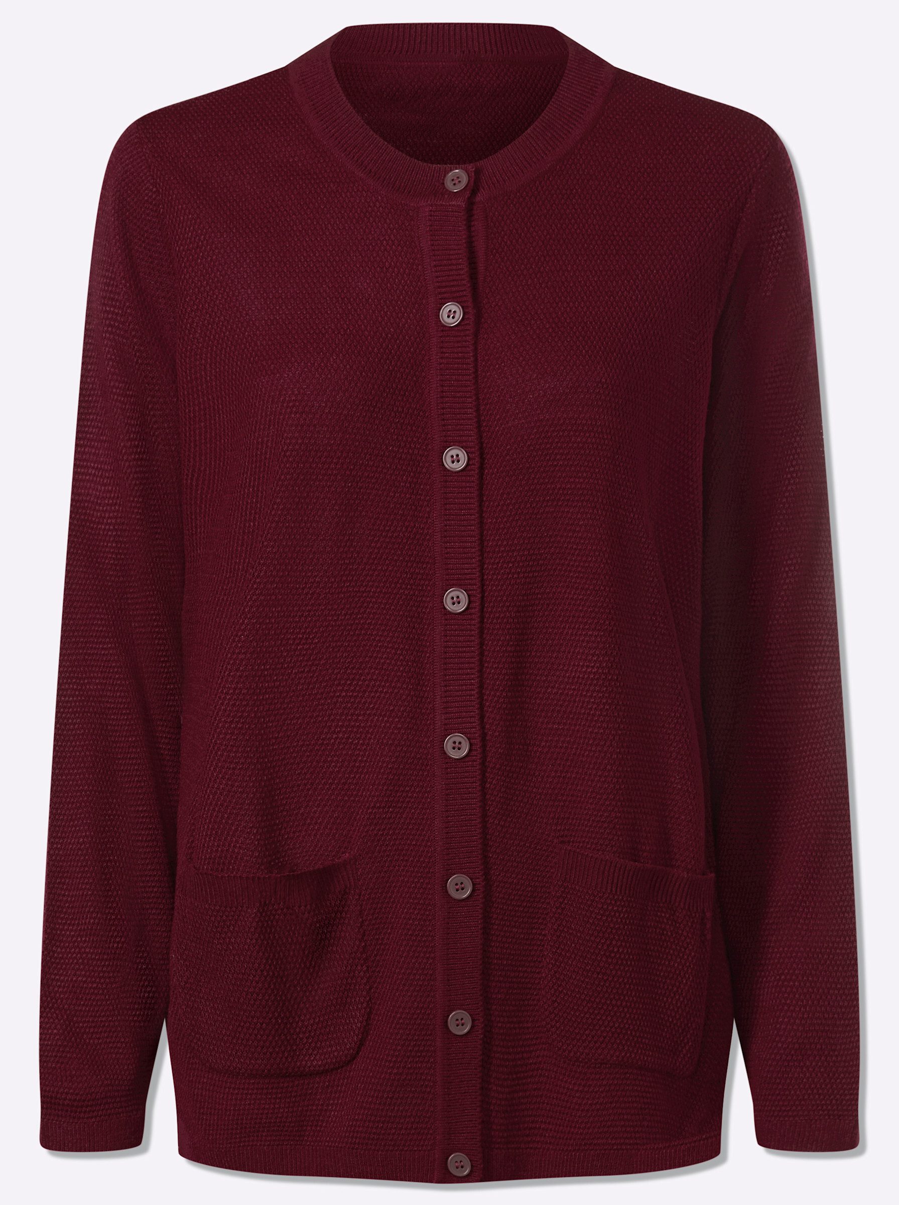 Sieh an! Strickjacke Strickjacke Langarm Struktur, Perlmuster
