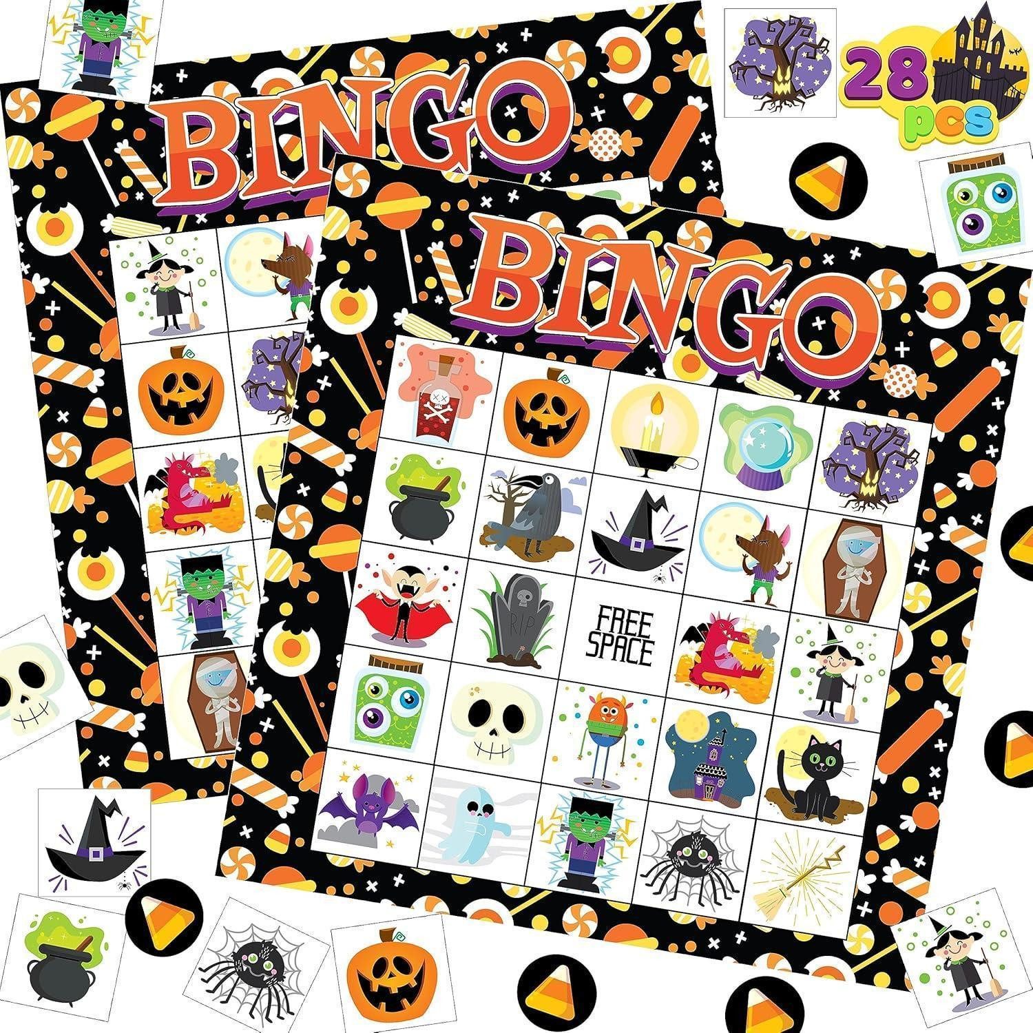 LuxusKollektion Spiel Halloween Bingo Spielkarte Set für Schule Familienaktivitäten
