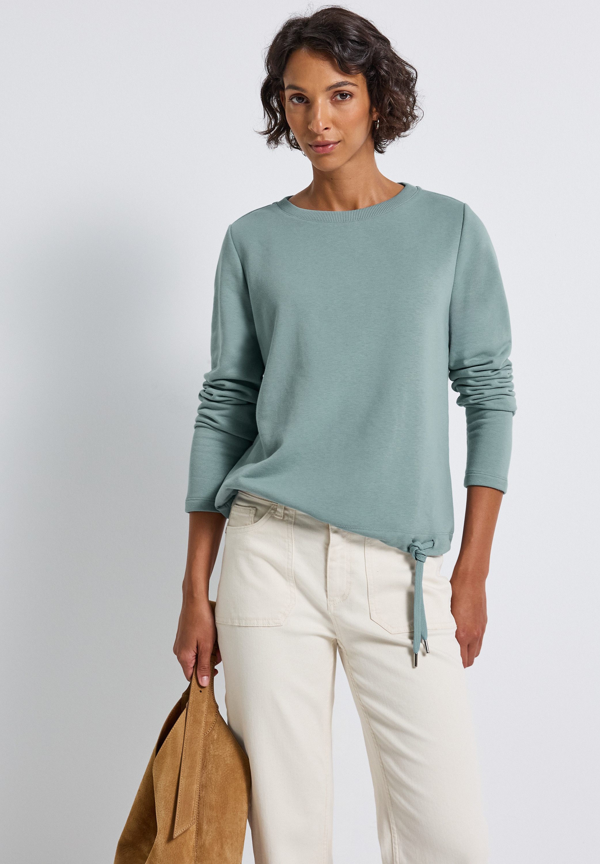 STREET ONE Sweatshirt mit Tunnelzug am Saum günstig online kaufen