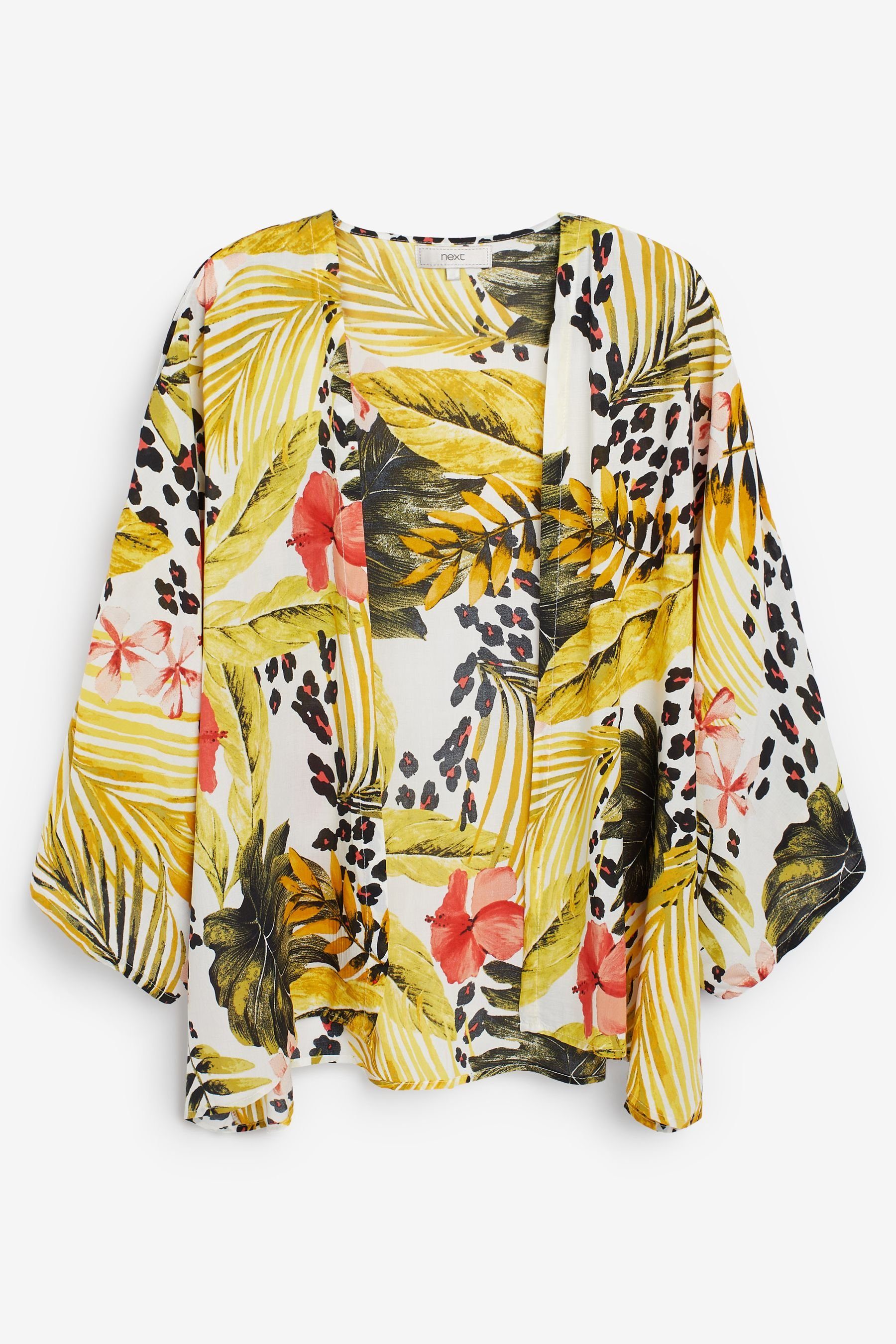 Next Blusenkimono Cover-up mit tropischem Animal-Print (1-tlg)