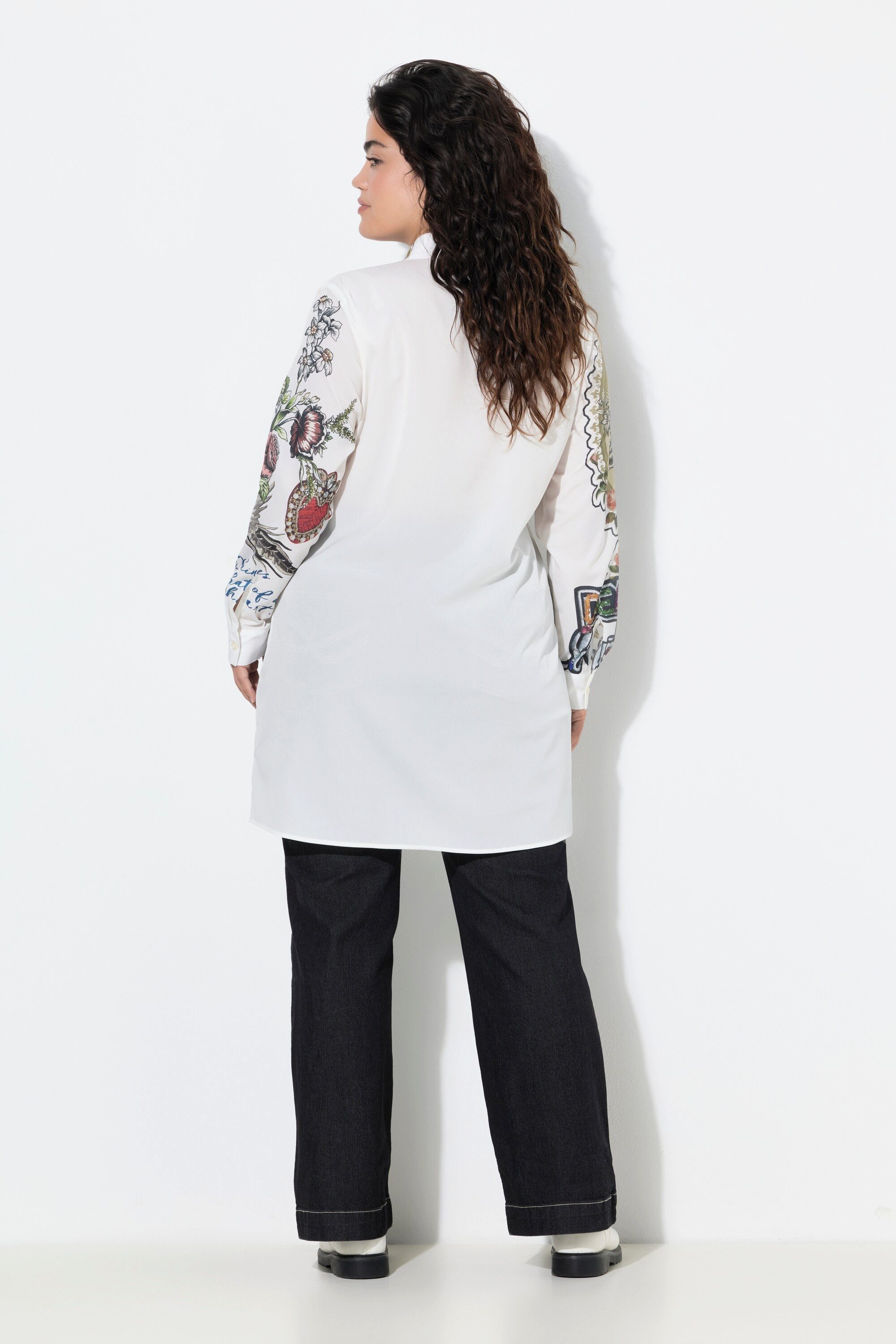 Angel of Style Hemdbluse Hemdbluse Prints auf Schultern und Ärmel – Bild 3 von 3