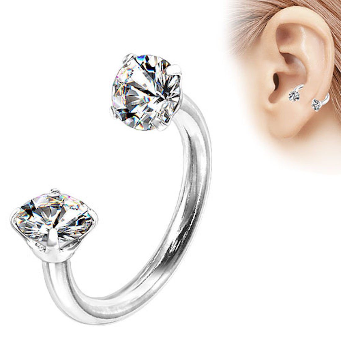 Taffstyle Augenbrauenpiercing Lippenpiercing Nasen Hufeisen Piercing Krista günstig online kaufen