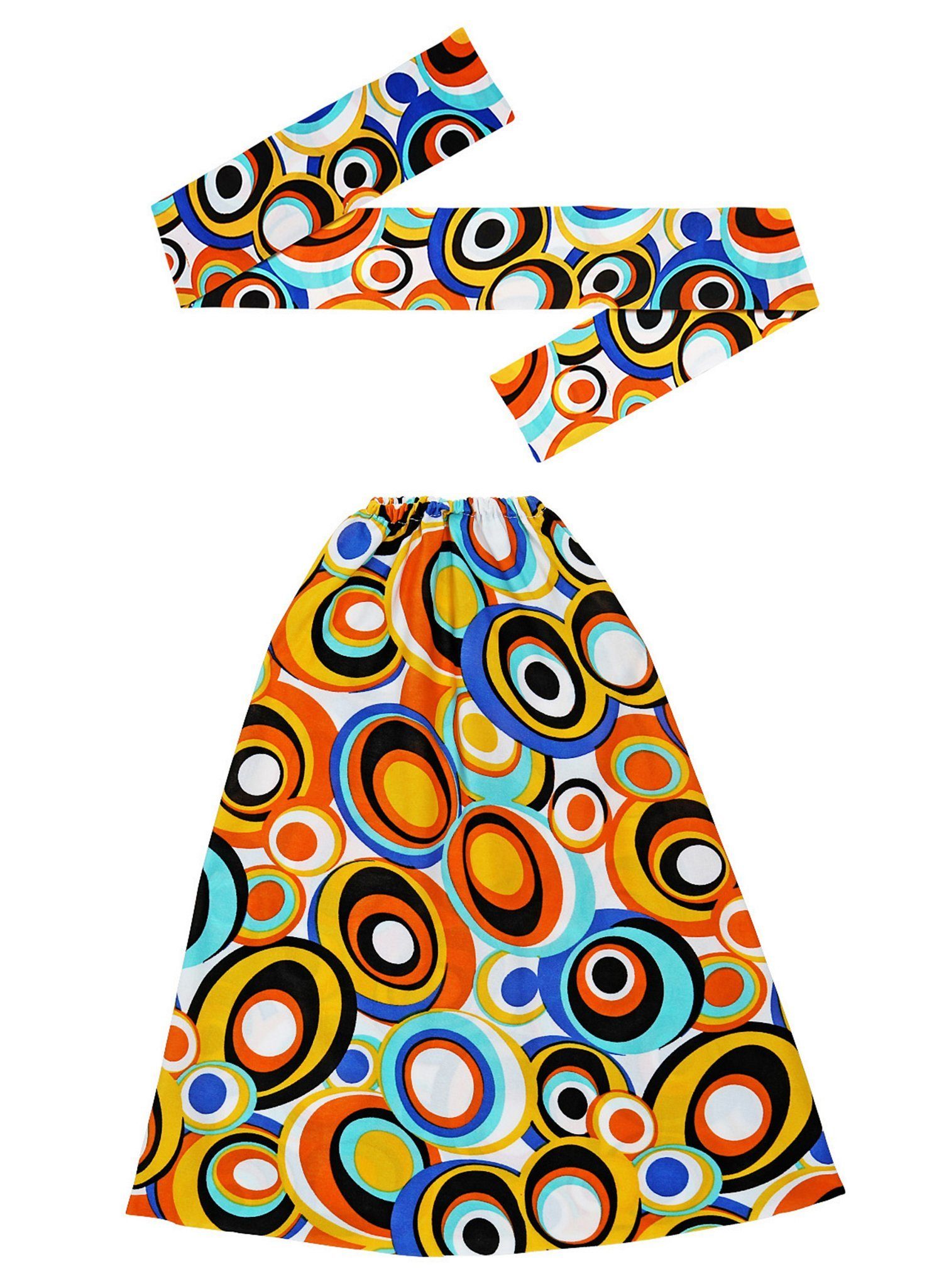 Widdmann Hippie-Kostüm 70er Set Bubbles - Fasching Karnevalskostüm Damen, Verwandle Dich voll easy-peasy in Hippie oder Schlagerfan