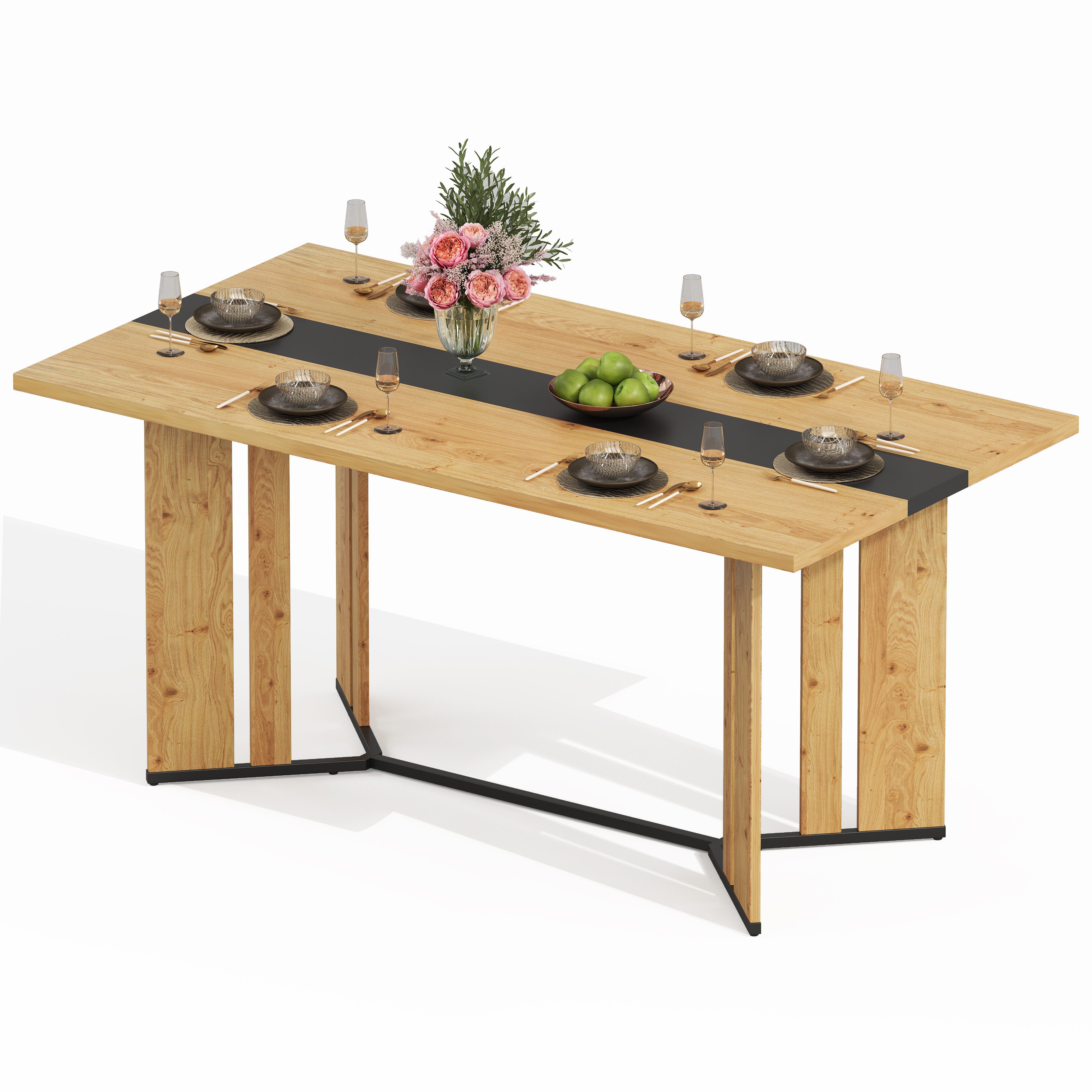ANYSUN Esstisch Baumkantentisch (1 set, 1 Tisch), Breite 80 cm