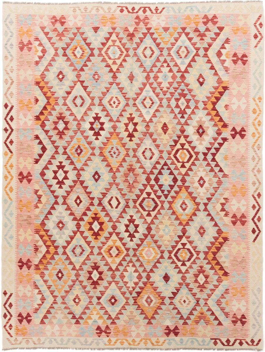 Orientteppich Kelim Afghan 218x283 Handgewebter Orientteppich, Nain Trading, rechteckig, Höhe: 3 mm