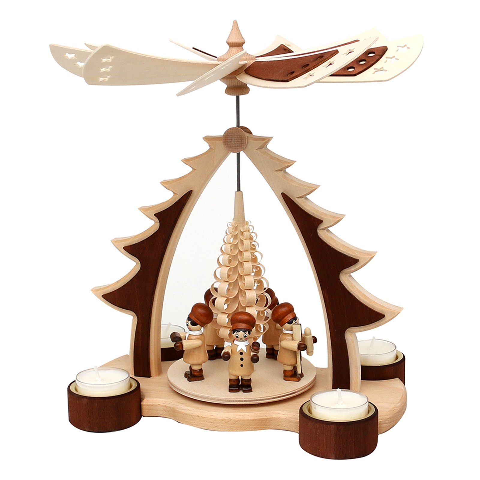 SIGRO Weihnachtspyramide »Holz Tischpyramide, 4 Teelichter« online kaufen |  OTTO
