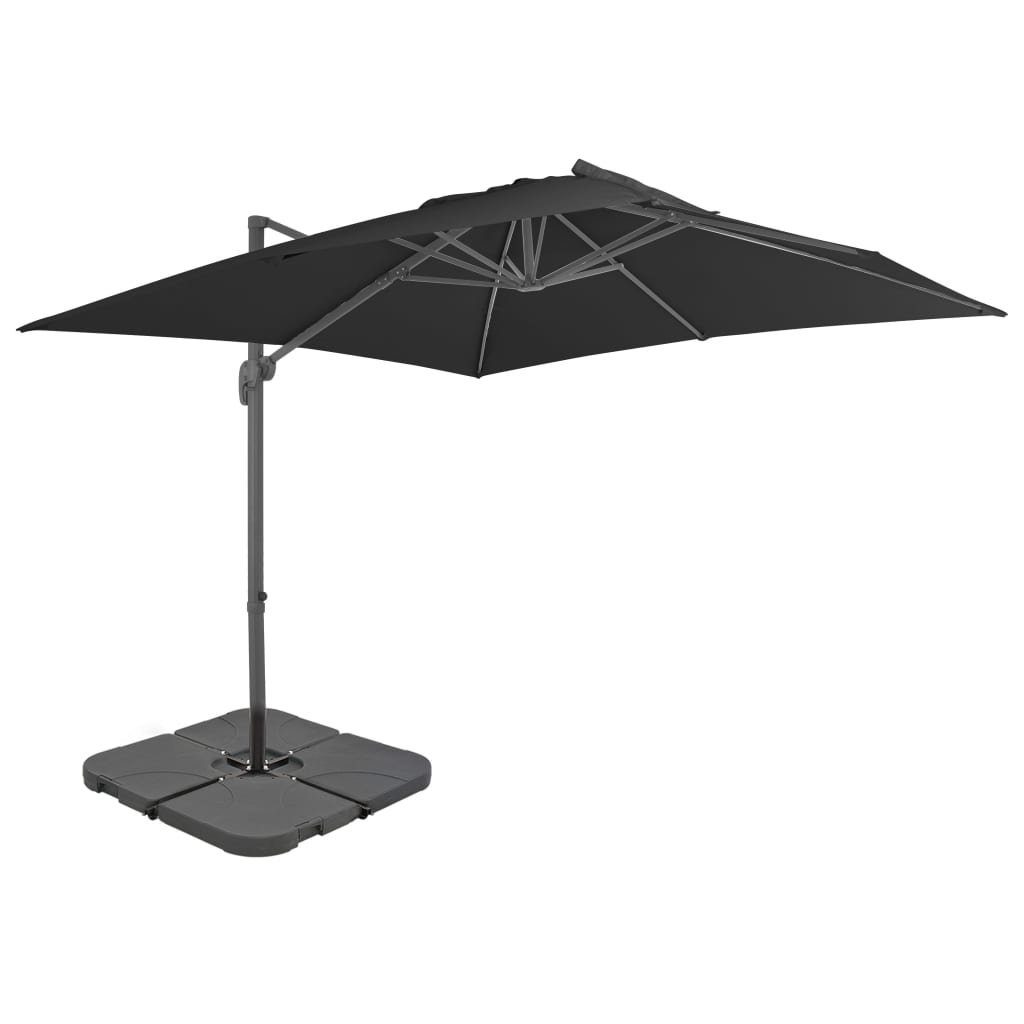vidaXL Balkonsichtschutz Sonnenschirm mit Schirmständer Anthrazit