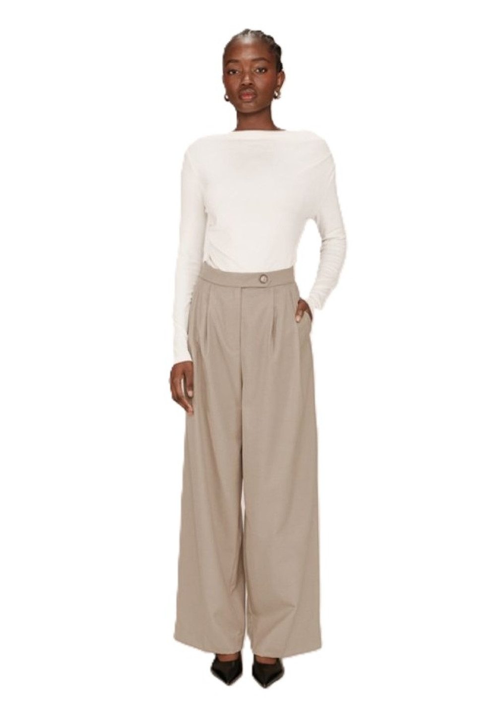 Grace & Mila Stoffhose Tailored trousers STROKES - Stoffhose - Businesshose - Palazzo