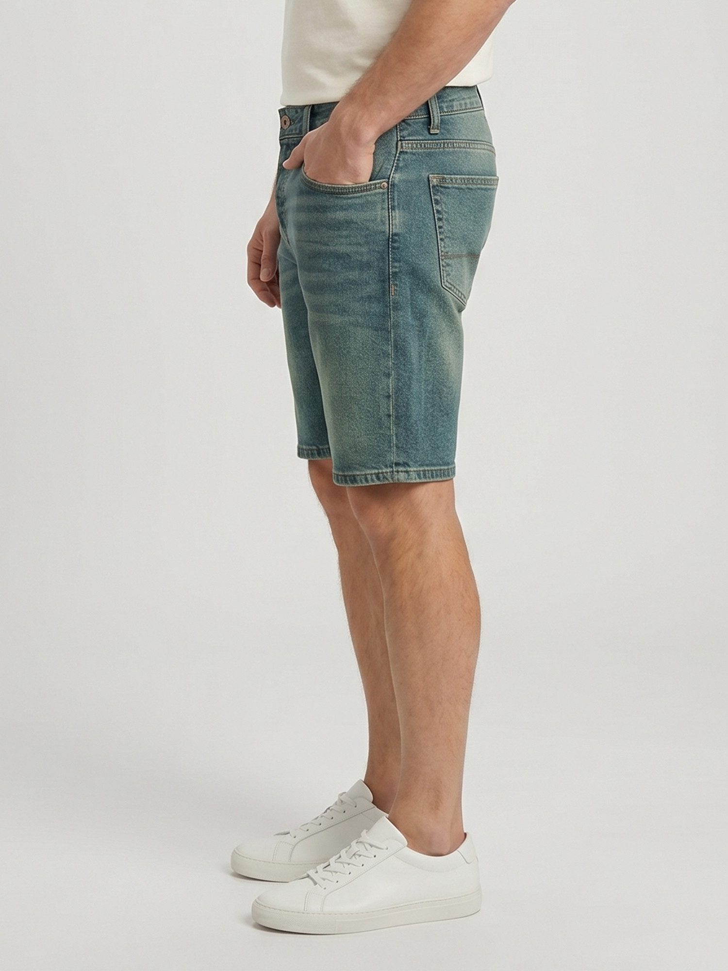 Rock Creek Jeansshorts Rock Creek Herren Stretch Kurze Hose Denim RC-2448 5-Pocket-Style – Bild 2 von 5