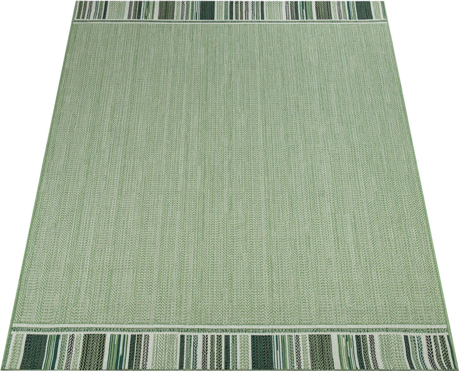Teppich Ostende 536, Paco Home, rechteckig, Höhe: 4 mm, Flachgewebe, meliert und mit Bordüre, In- und Outdoor geeignet