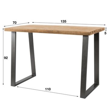 Maison ESTO Bartisch Hochtisch aus Mango Holz 135 x 70 cm Stehtisch (1 Tisch), Höhe: 92 cm