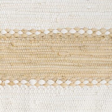 Teppich Benja, my home, rechteckig, Höhe: 10 mm, Handweb Teppich, gestreift, reine Baumwolle, handgewebt, mit Fransen