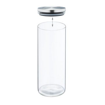 relaxdays Vorratsglas Vorratsgläser 4er Set je 1,3 Liter, Glas