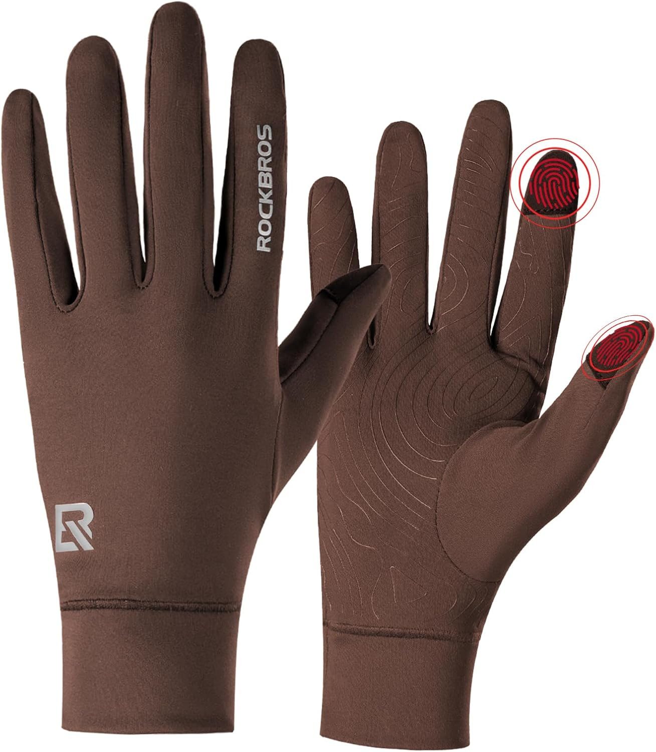 ROCKBROS Fahrradhandschuhe Rutschfeste Touchscreen Handschuhe Herren Damen Fleece für Radsport