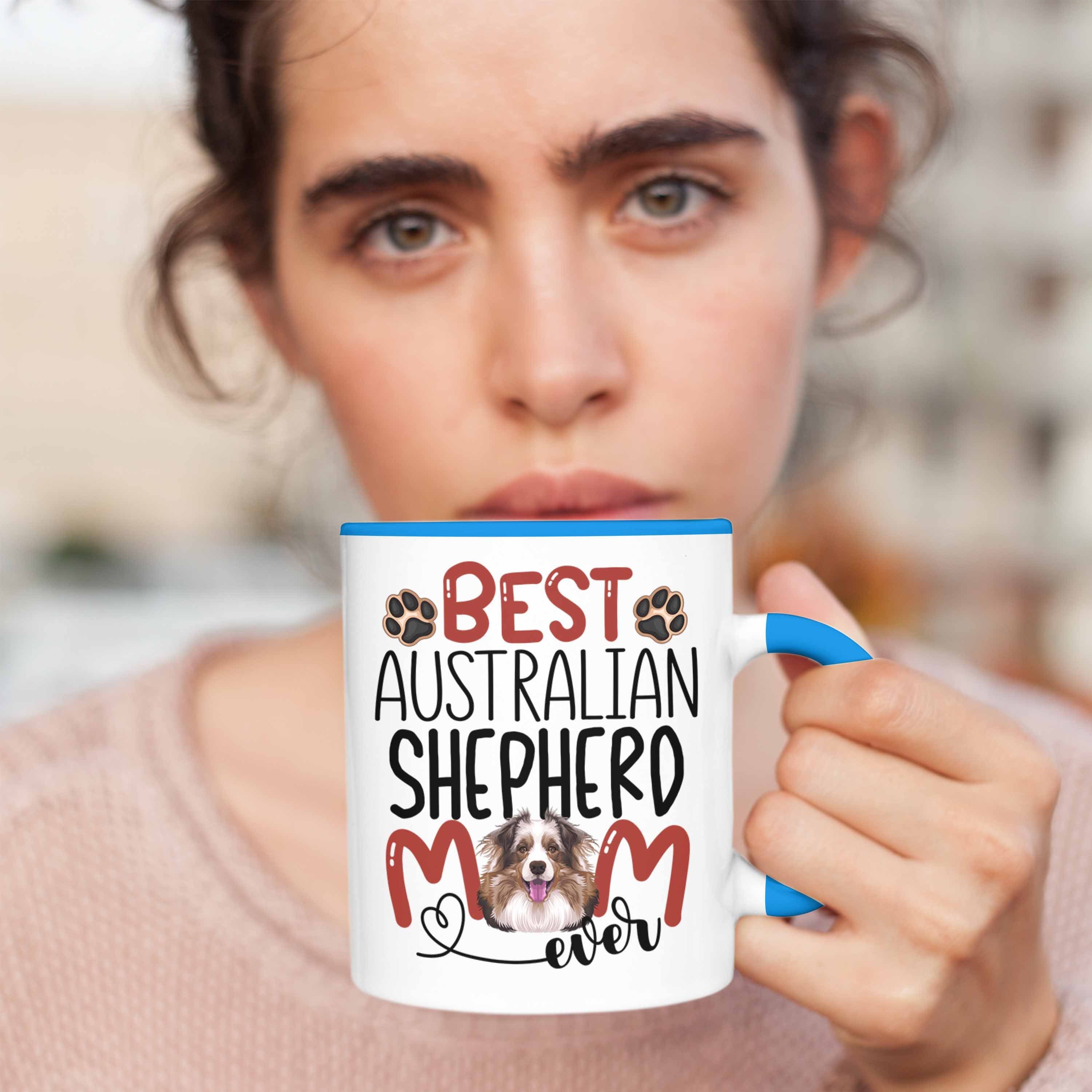 Spruch Lustiger Tasse Tasse Besitzerin Geschenk Mom Shepherd Gesc Blau Australian Trendation