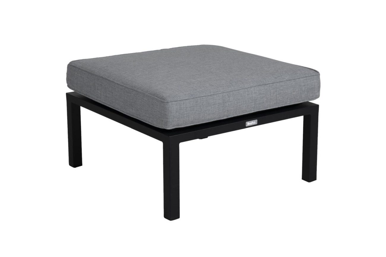Brafab Gartenlounge-Hocker Belfort mit Kissen, Schwarz